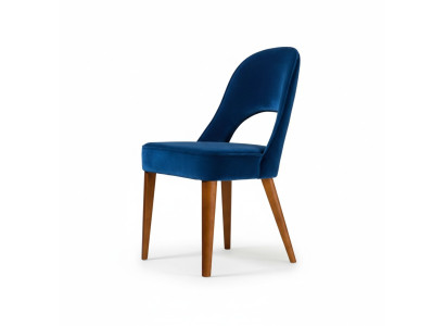 Esszimmerstuhl Stuhl Sessel Sitzer 1 Sitz Clubsessel Stoff Blau Esszimmer Holz