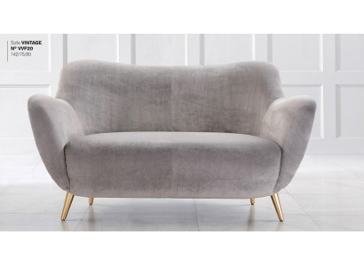 Zweisitzer Sofa 2 Sitzer Sofas Stoff Wohnzimmer Polyester Modern Grau Luxus Neu