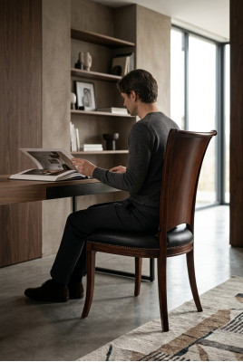Esszimmer Stuhl Sessel Esszimmer Stühle Lehnstühle Sitz Holz Braun Barock Möbel