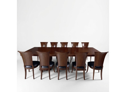 Hochwertiger Konferenztisch Set Tisch 10x Stühle Möbel Holz Tische Büro Luxus