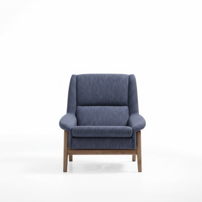 Sessel Ohrensessel Sitzer Cocktailsessel Stoff Wohnzimmer Modern Blau