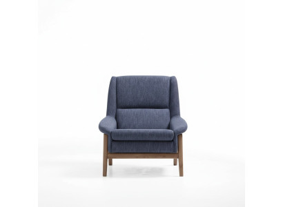 Sessel Ohrensessel Sitzer Cocktailsessel Stoff Wohnzimmer Modern Blau