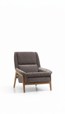 Ohrensessel Sessel Sitzer Cocktailsessel Stoff Wohnzimmer Modern Grau