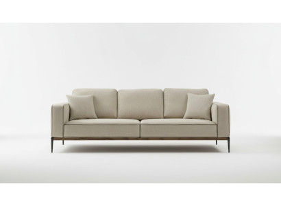 Sofa Zweisitzer 2 Sitzer Stoff Sofas Modern Design Wohnzimmer Beige