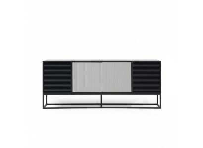 Sideboard Kommode Anrichte Holz Modern Schwarz Wohnzimmer Kommoden