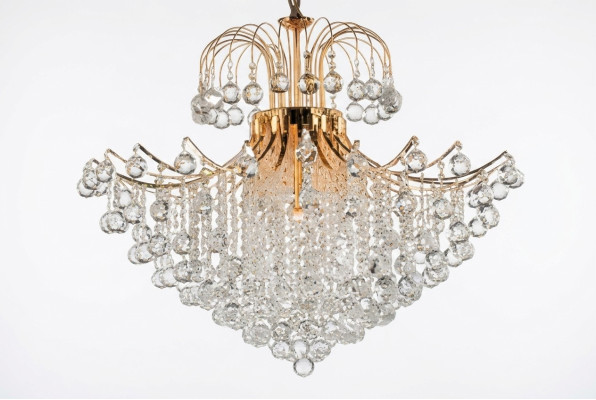 Luxus Lüster Kronleuchter Deckenlampe Deckenleuchter Lampen Gold Art