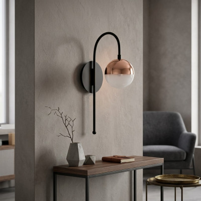 Wandlampe Prunkleuchter Wandleuchte Lüster Wand Lampen LED Schwarz