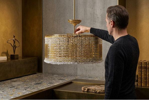 Luxus Luster Kronleuchter Deckenlampe Deckenleuchter Lampen Gold Leuchte