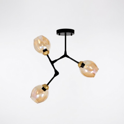 Lampen Lüster Kronleuchter Deckenlampe Deckenleuchter Gold Modern Glas