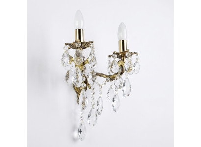 Wandlampe Wandleuchten Wandleuchte Lüster Wand Lampen Silber Kristall