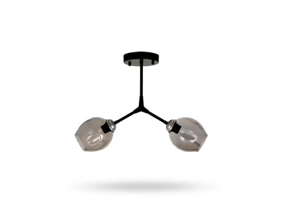 Deckenleuchter Lüster Kronleuchter Deckenlampe Lampen Glas Schwarz