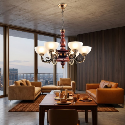 Deckenleuchter Lüster Kronleuchter Deckenlampe Lampen Braun Klassischе