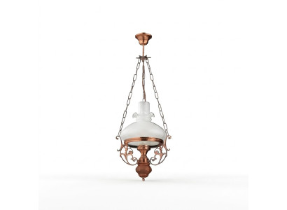 Lampe Deckenleuchter Lüster Kronleuchter Deckenlampe Glas Braun Barock
