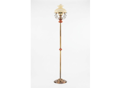 Stehlampe Standlampe Stand Luxus Leuchten Lampe Lampe Gold Glas 185 cm