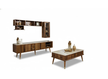 Design Wohnwand Schrankwand Schrank Regal Sideboard Fernseh Lowboard tv rtv