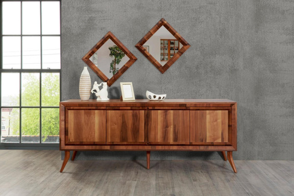 Esszimmer Set Esstisch 4 Stühle Anrichte Tische Holz Design Gruppe Garnitur 6tlg