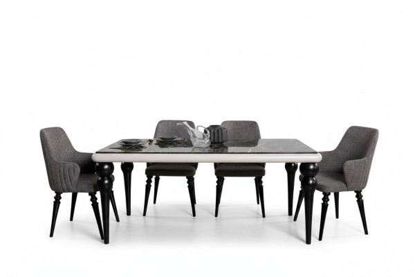 Tische Komplett Set Esstisch 4x Stühle Esszimmer Set Ess Gruppe Holz Tisch 5tlg