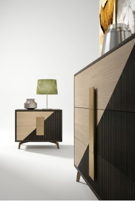 Luxus Nachttisch Konsolen Beistelltisch Holz Möbel Schlafzimmer Braun Metall Neu