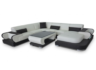 Moderne Wohnzimmer Couch Weich gepolsterte Eckgarnutitur Maßfertigung sofa + USB