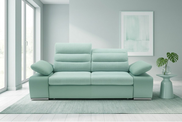 Dreisitzer Multifunktion Couch Sofa Design Polster Wohnzimmer Möbel Stoff Textil