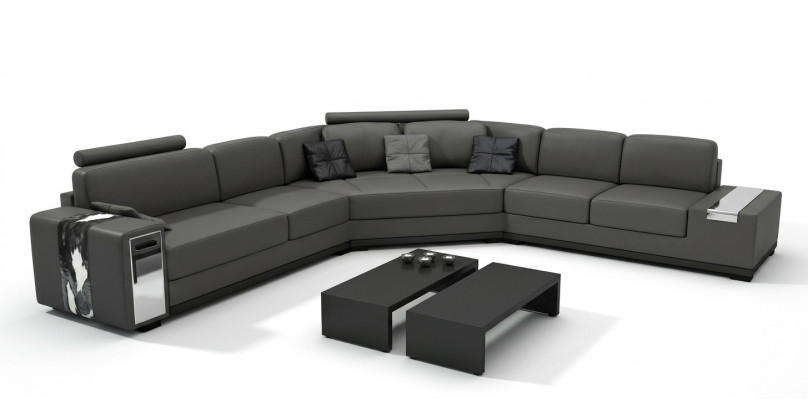 Ledersofa Ecksofa Sofa Couch Polster Designer Eckgarnitur Wohnlandschaft LimaS