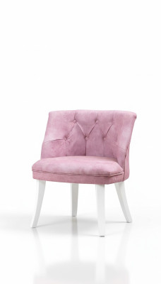 Rosa Chesterfield Stuhl Exklusiver Polsterstuhl Designer Sitzmöbel