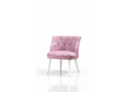 Rosa Chesterfield Stuhl Exklusiver Polsterstuhl Designer Sitzmöbel