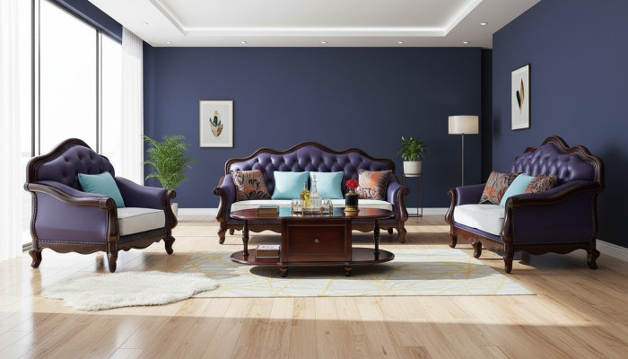Luxus Sofagarnitur 3+2+1 Sitzer Klassischer Wohnzimmer Sofas Couchen