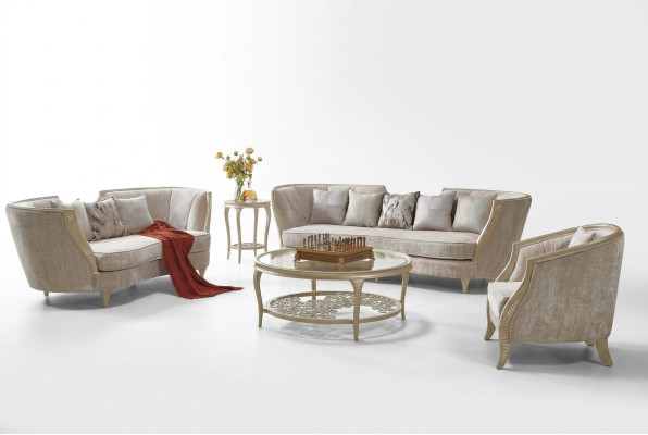 Hotel Möbel Einrichtung Sofagarnitur Stoff Sofa Klassischer Couch 321