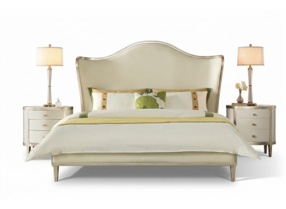 Modernes Schlafzimmer-Set mit Doppelbett und Nachttischen