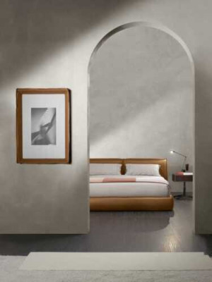 Doppelbett Polster Bett Luxus Schlafzimmer Betten Doppel Bettrahmen Braun Möbel