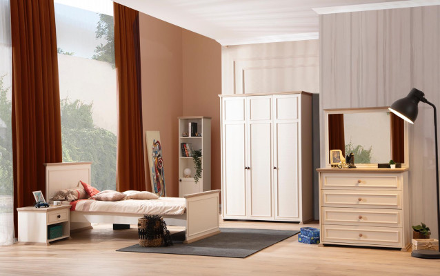 Kleiderschrank Beige Schrank Kinderzimmer Regale Jugend Kinder