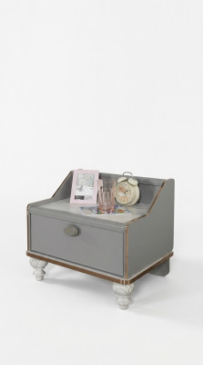 Nachttisch Design Kinderzimmer Luxus Tische Schlaf Zimmer Holz Grau