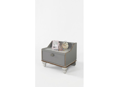 Nachttisch Design Kinderzimmer Luxus Tische Schlaf Zimmer Holz Grau