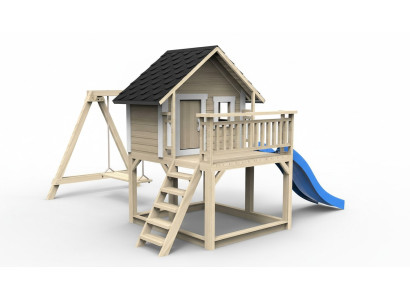 Spielplatz Baumhaus Rutsche Kinder Hütte Spielturm Holzhaus Kinder Holz