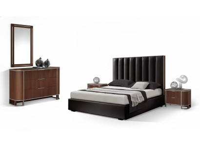 Schlafzimmer Komplett Set Bett 2x Nachttische Kommode 5 tlg Neu Design