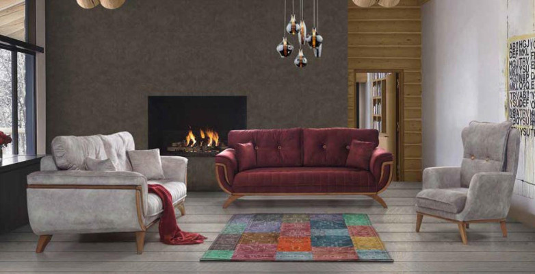 Luxus Dreisitzer Moderne Couch Polster Möbel Graue Couchen Sofas