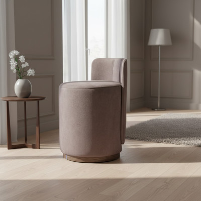 Design Sessel Bank Luxus Ottomane Schminktisch Hocker Runder Polster Stuhl