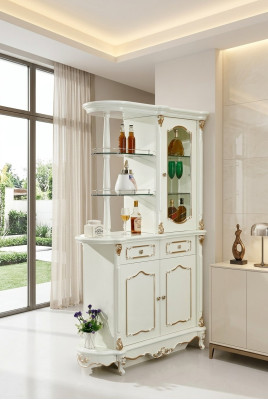 Hausbar Klassische Bar Regal Trennwand Schrank Schrank Vitrine Holz