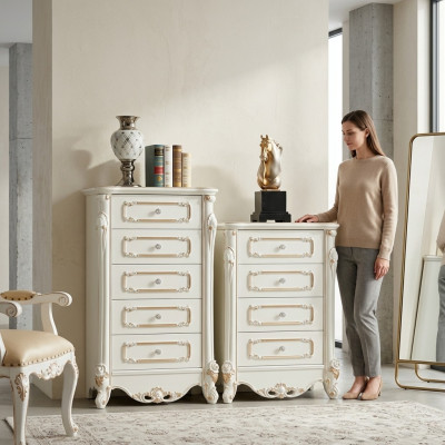 Kommode mit Schubladen Anrichte Kommoden Holz Hochschrank Sideboard