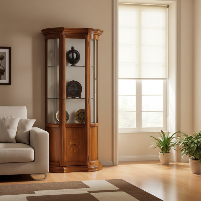 Luxus Holz Vitrine Anrichte Design Schränke Braun Italienische Möbel Neu Schrank