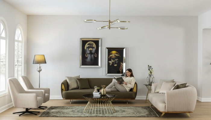 Luxus Sofagarnitur Modern Set 3+2+1+1 Sitzer Sofa Couch Garnitur Design Couchen