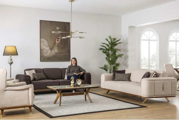 Luxus Sofagarnitur Couch Möbel Set Designer Couchen Garnituren 4tlg.