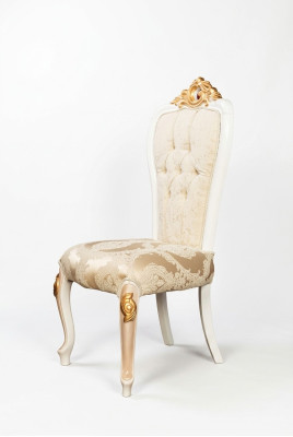 Klassischer Chesterfield Stuhl Königlicher Einsitzer Barock-Rokoko Stil Stühle