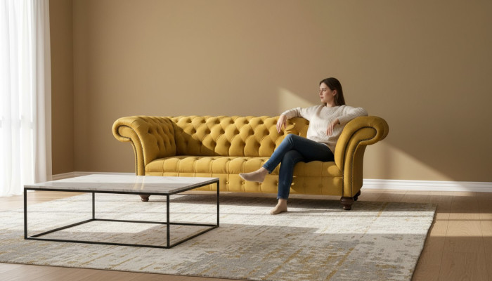 Luxus Chesterfield Sofa 2x 2 Sitzer Couch Textil Modern Sofas Neu Garnitur
