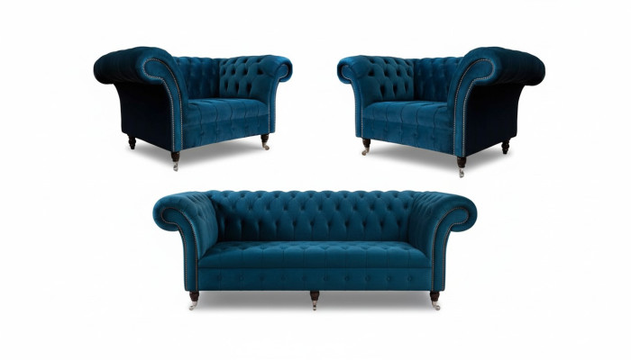 Sofa Couch Textil Polster Sitz 2+1+1 Sitzer Garnitur Design Sofas