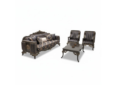 Bequeme Sofagarnitur 3+1+1 Sofa  mit Couchtisch 4tlg. Set Gruppe Polster