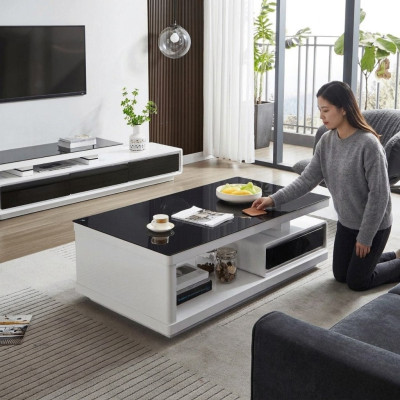 Luxus Couchtisch Ablagetisch Beistelltisch Glastisch Moderne Möbel Design