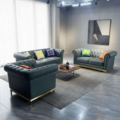 Chesterfield Wohnzimmer Couch Sofa Set Luxus Garnitur 3+2+1 Gruppe Neu