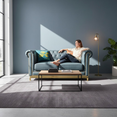Chesterfield Zweisitzer Couch Design Möbel Einrichtung Klassische Sofas